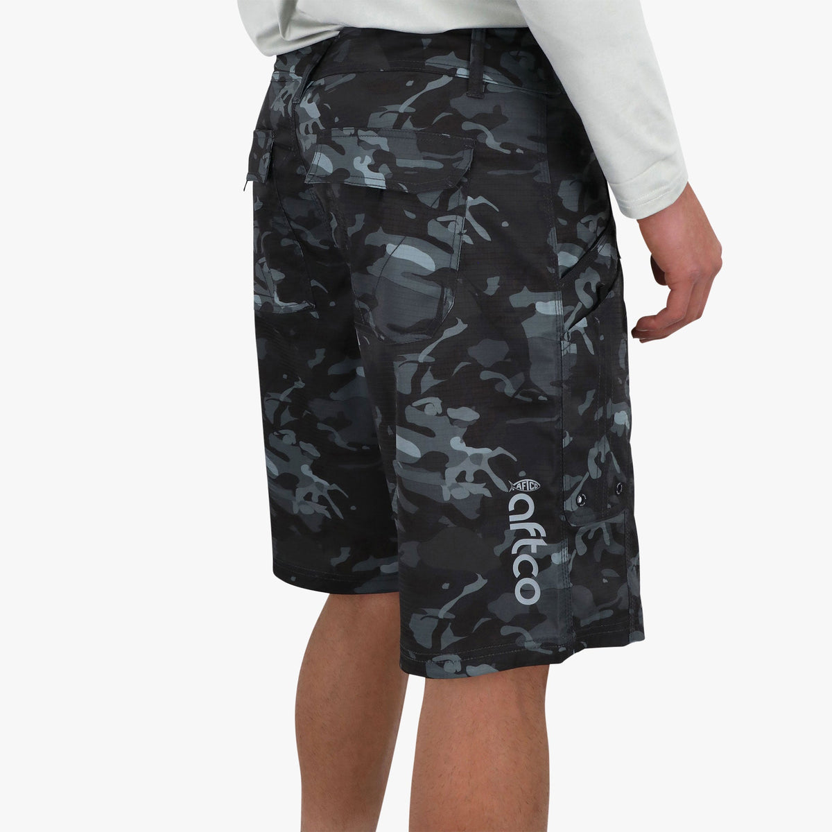 Black Camo Tactical Camo Fishing Shorts - AFTCO / AFTCO Top Pick