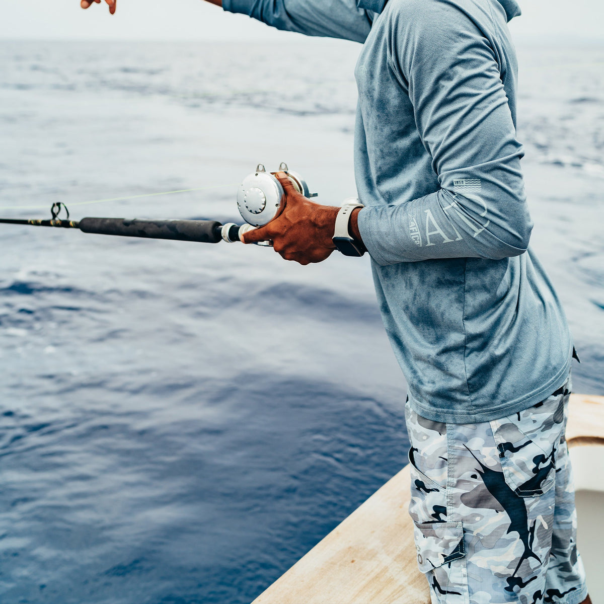 Black Camo Tactical Camo Fishing Shorts - AFTCO / AFTCO Top Pick