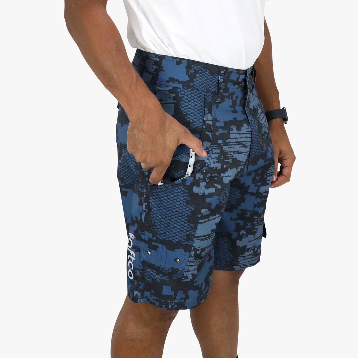 Navy Digi Camo Tactical Camo Fishing Shorts - AFTCO / AFTCO Deals