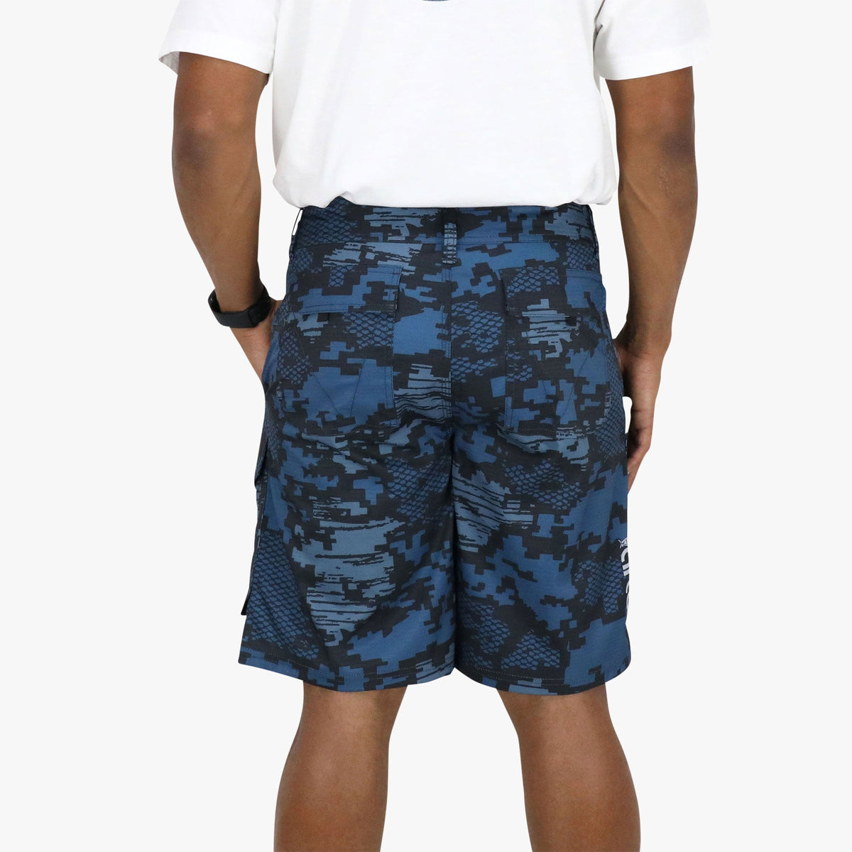 Navy Digi Camo Tactical Camo Fishing Shorts - AFTCO / AFTCO Deals