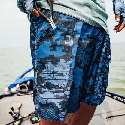 Navy Digi Camo Tactical Camo Fishing Shorts - AFTCO / AFTCO Deals