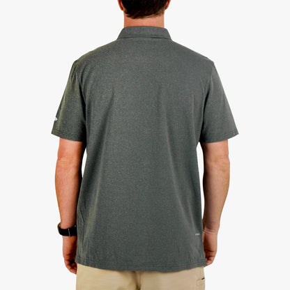 Charcoal Heather Air O Mesh Performance Polo / AFTCO Sale