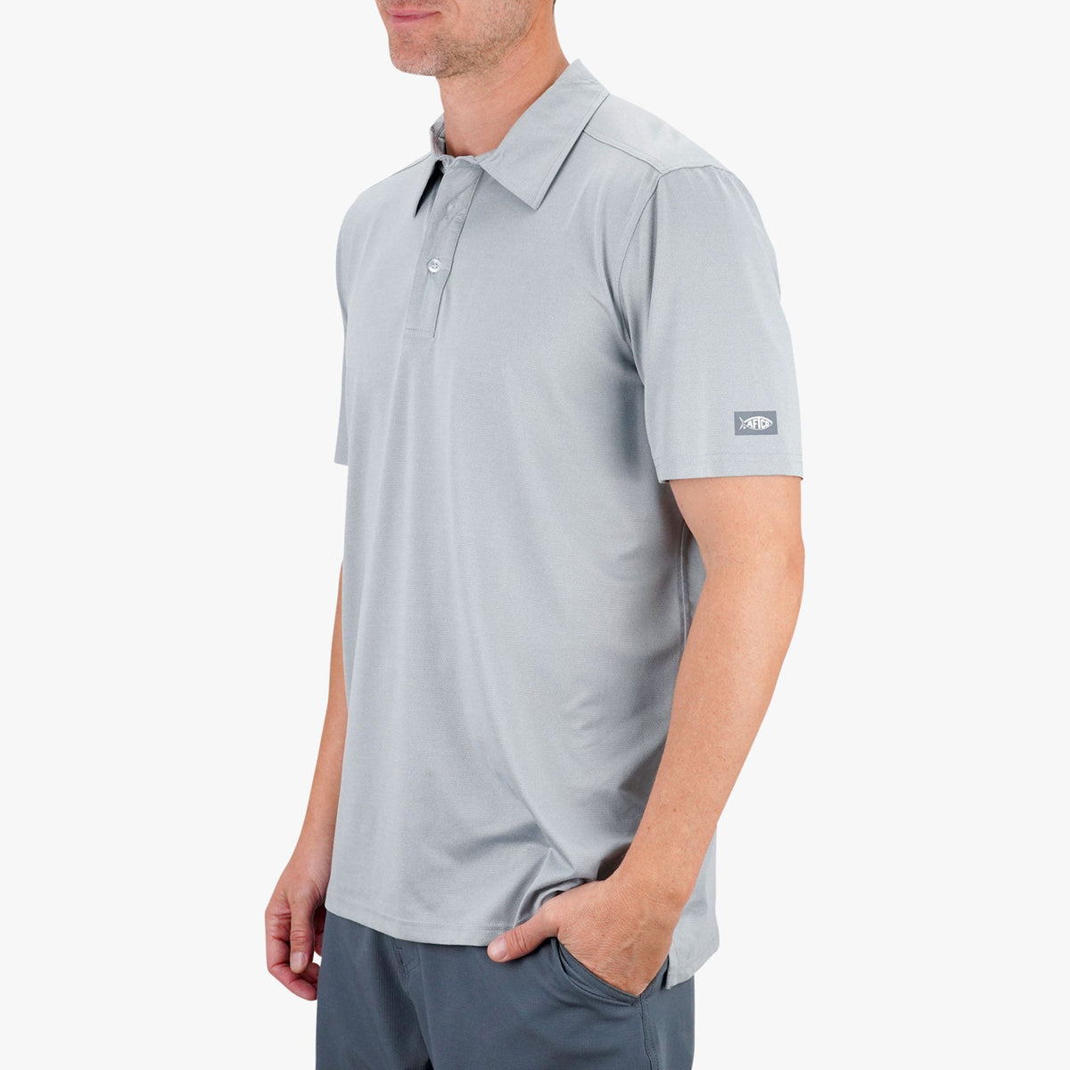 Charcoal Heather Air O Mesh Performance Polo / AFTCO Sale