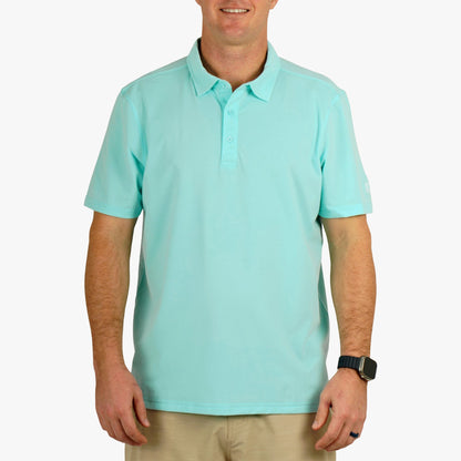 Charcoal Heather Air O Mesh Performance Polo / AFTCO Sale
