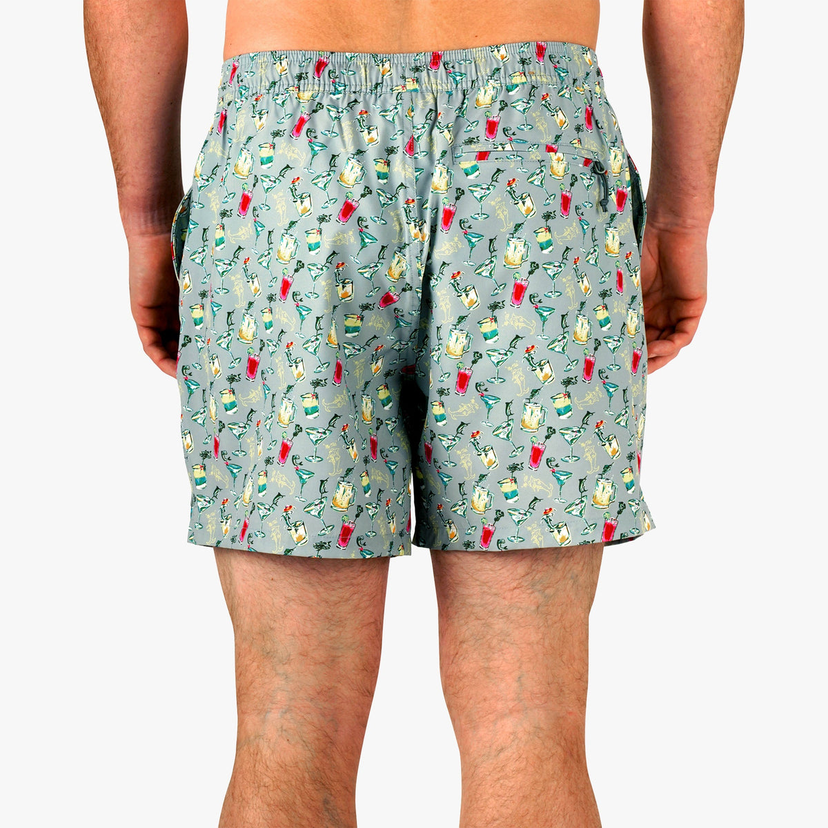 Gray Strike Printed Swim Trunks / AFTCO Hot Sale