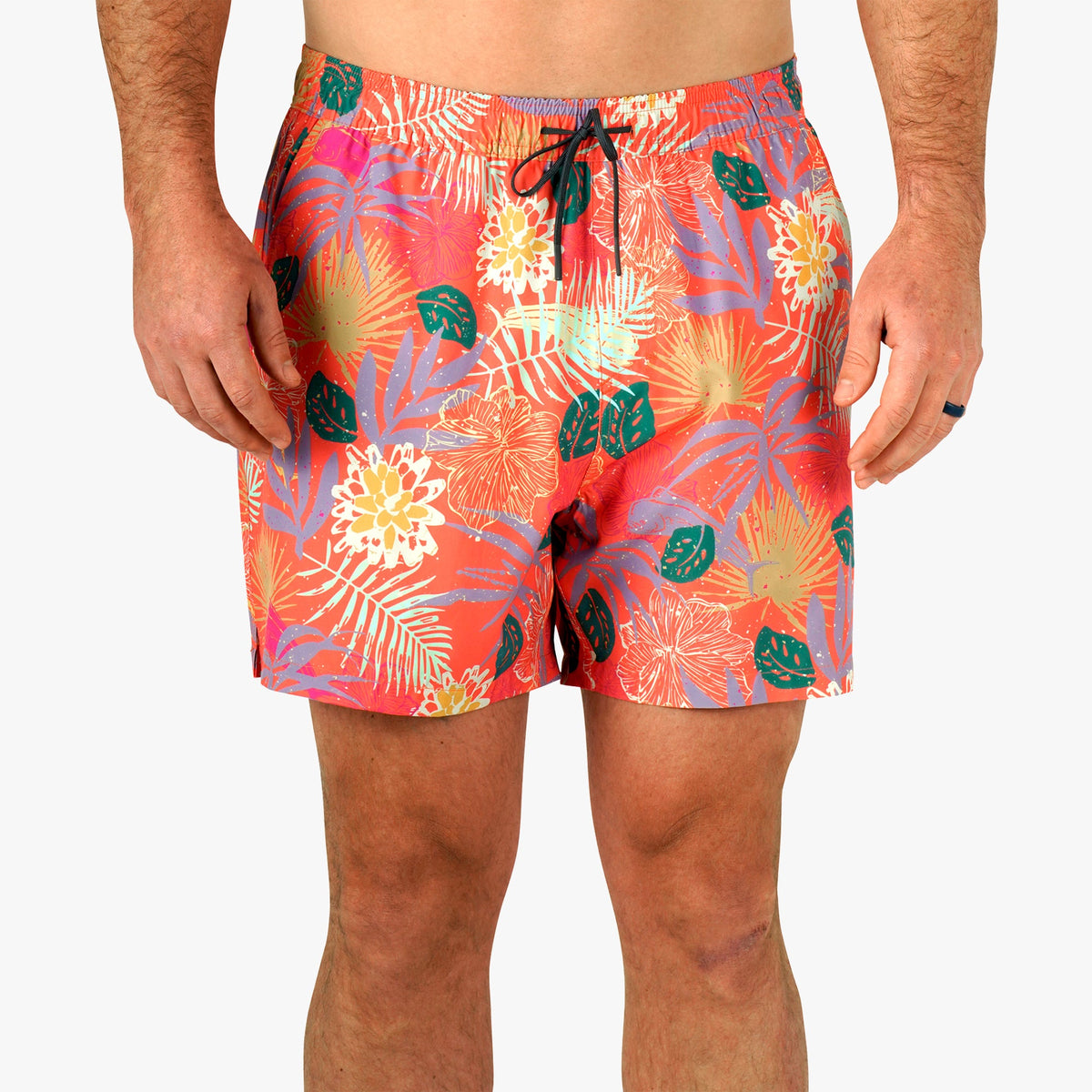 Coral Strike Printed Swim Trunks / AFTCO Value