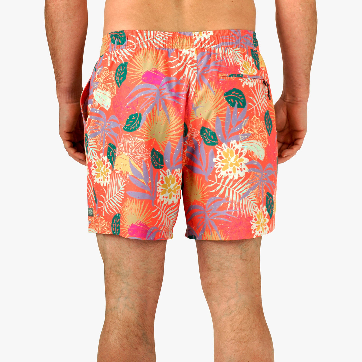 Coral Strike Printed Swim Trunks / AFTCO Value