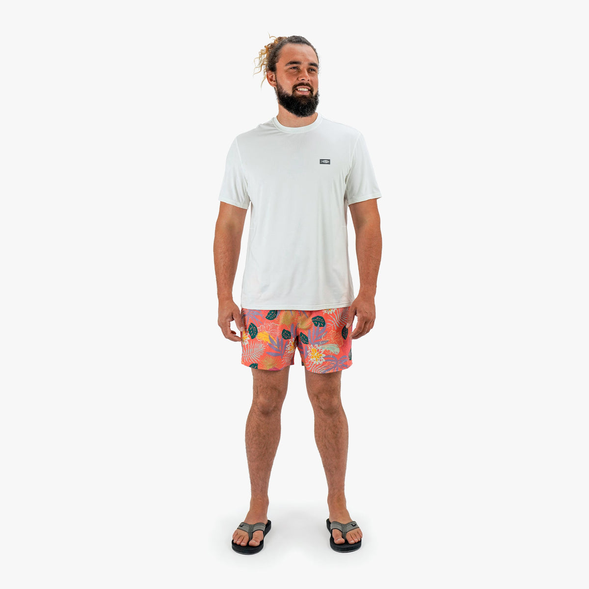 Coral Strike Printed Swim Trunks / AFTCO Value