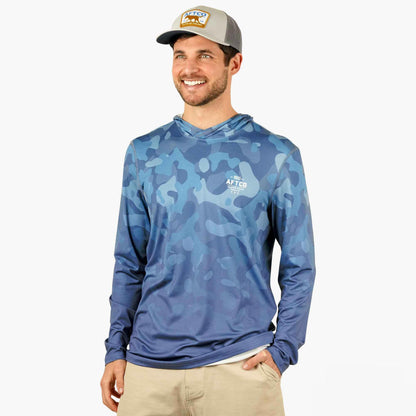 Air Force OG Camo OG Camo UVX LS Hooded Fishing Shirt / AFTCO Best Seller