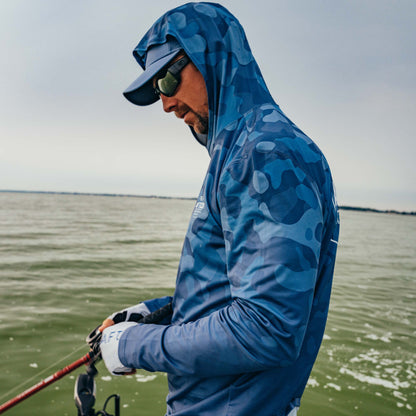Air Force OG Camo OG Camo UVX LS Hooded Fishing Shirt / AFTCO Best Seller