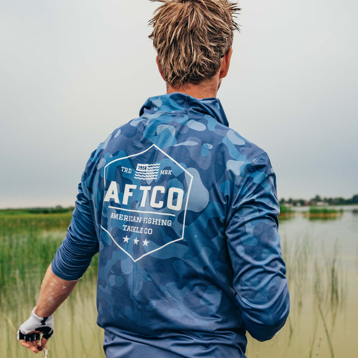 Air Force OG Camo OG Camo UVX LS Hooded Fishing Shirt / AFTCO Best Seller