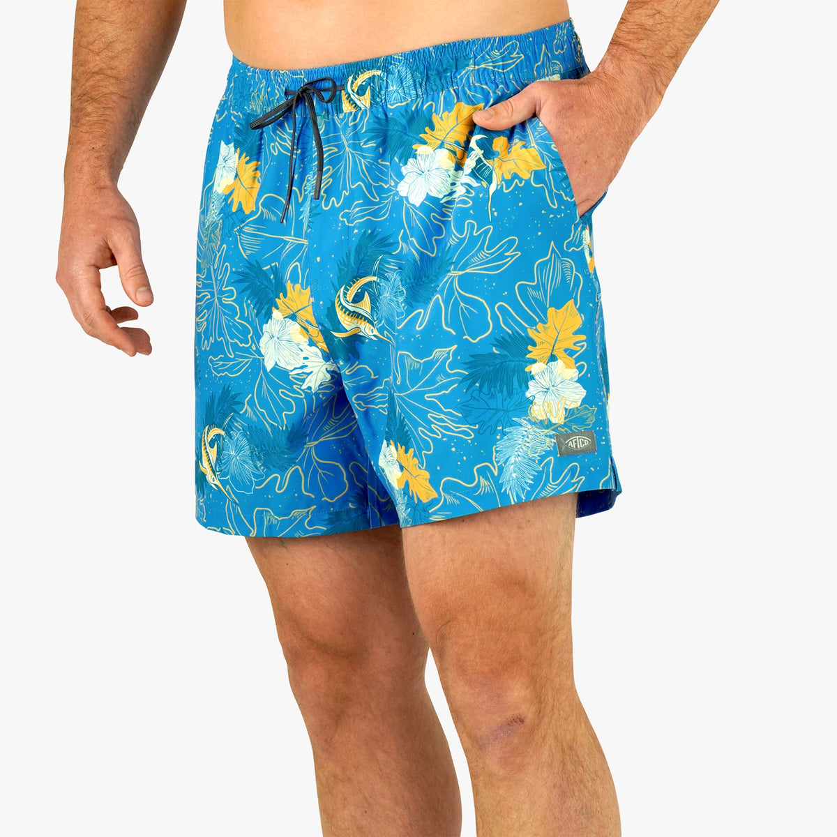 Blue Water Strike Printed Swim Trunks / AFTCO Customer Favorite