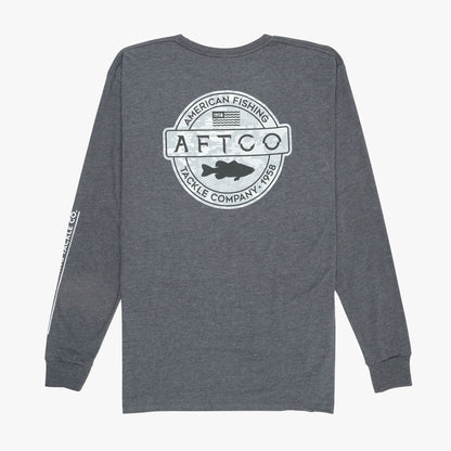 Graphite Heather Bass Patch LS T-Shirt / AFTCO Customer Favorite