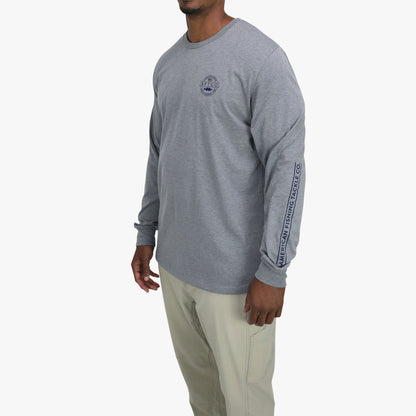 Graphite Heather Bass Patch LS T-Shirt / AFTCO Customer Favorite