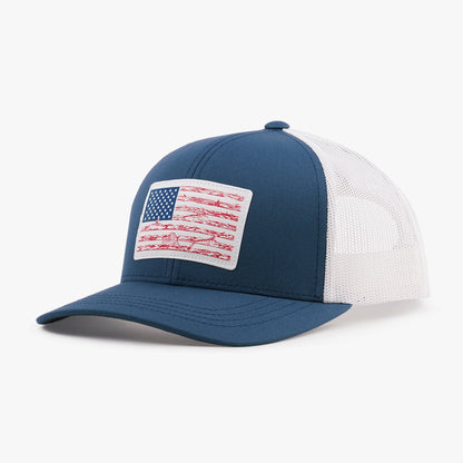 Navy Wavy Low Profile Fishing Hat / AFTCO Trusted