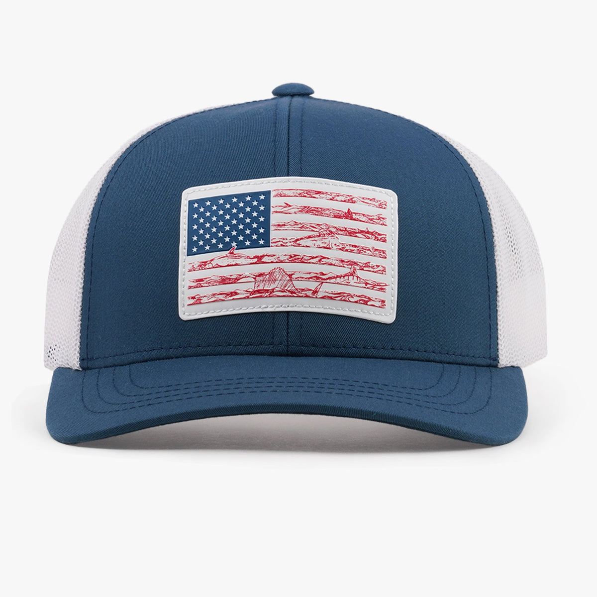 Navy Wavy Low Profile Fishing Hat / AFTCO Trusted