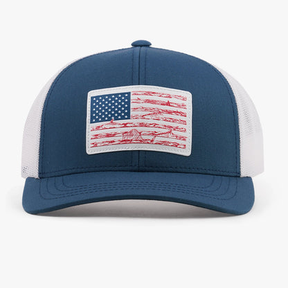 Navy Wavy Low Profile Fishing Hat / AFTCO Trusted