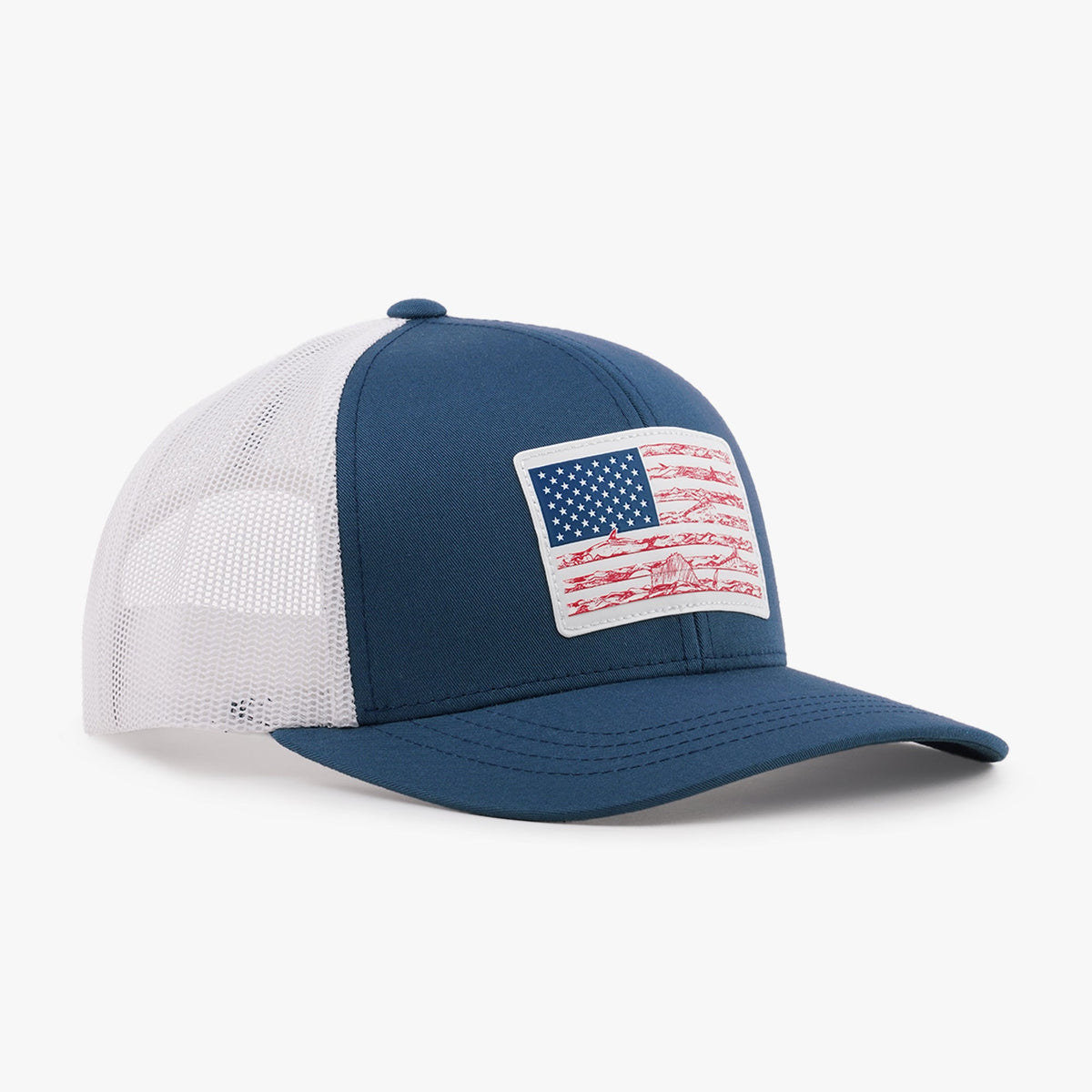 Navy Wavy Low Profile Fishing Hat / AFTCO Trusted