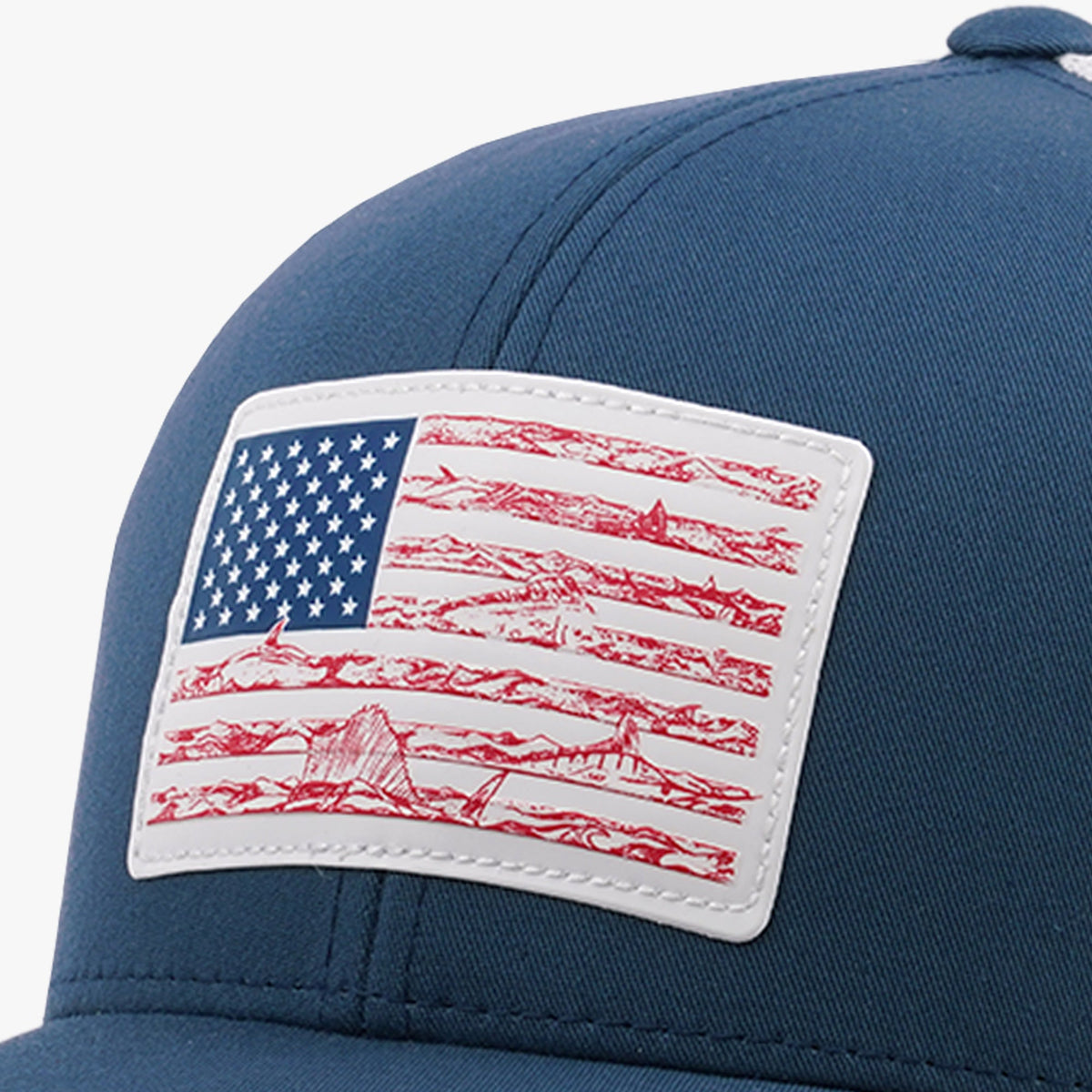 Navy Wavy Low Profile Fishing Hat / AFTCO Trusted