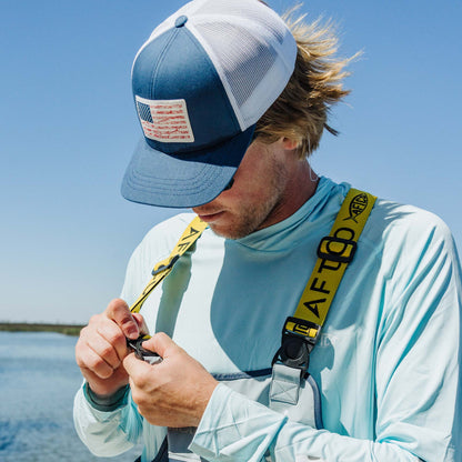 Navy Wavy Low Profile Fishing Hat / AFTCO Trusted