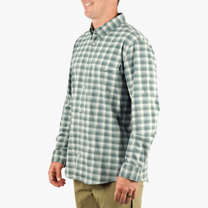 Jade Dust Portside LS Button Down Fishing Shirt / AFTCO Exclusive