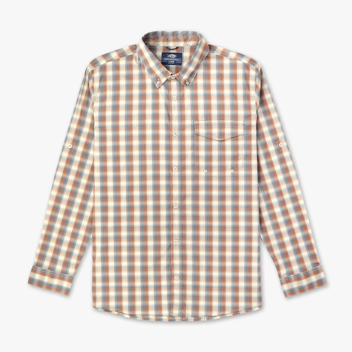 Jade Dust Portside LS Button Down Fishing Shirt / AFTCO Exclusive