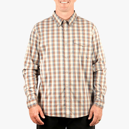 Jade Dust Portside LS Button Down Fishing Shirt / AFTCO Exclusive