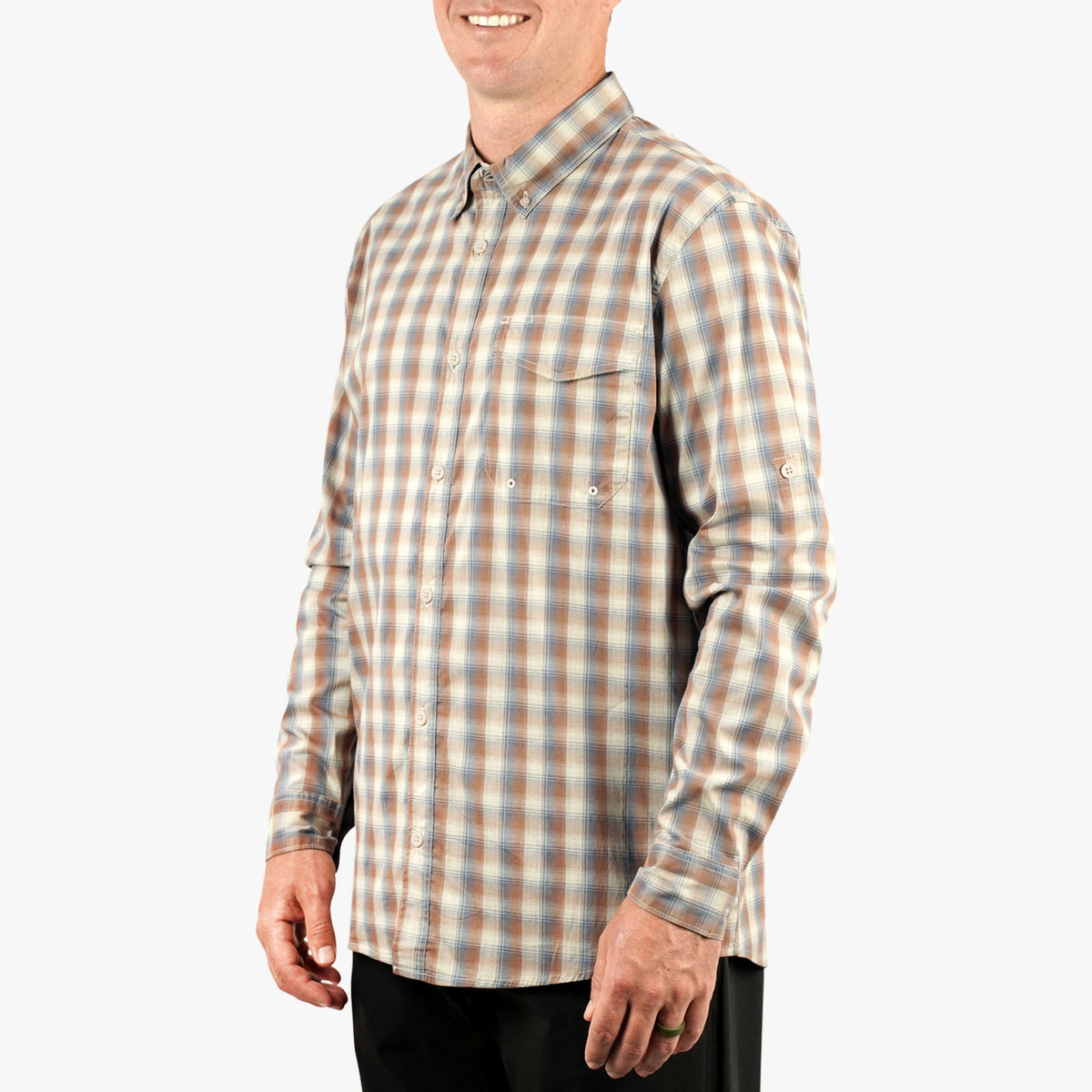 Jade Dust Portside LS Button Down Fishing Shirt / AFTCO Exclusive