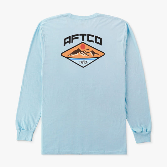 Bluesteel Heather Holiday LS T-Shirts / AFTCO Exclusive