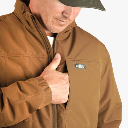 Rubber Crosswind Insulated Fishing Puffer Jacket / AFTCO Customer Favorite