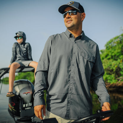 Airy Blue Palomar LS Vented Fishing Shirts / AFTCO Signature