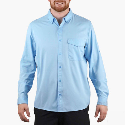 Airy Blue Palomar LS Vented Fishing Shirts / AFTCO Signature