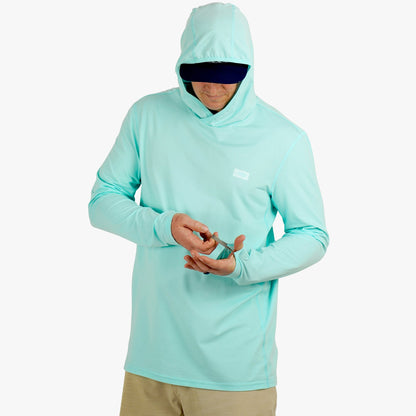 Conch Heather Air O Mesh Hooded Fishing Shirt / AFTCO Smart Buy