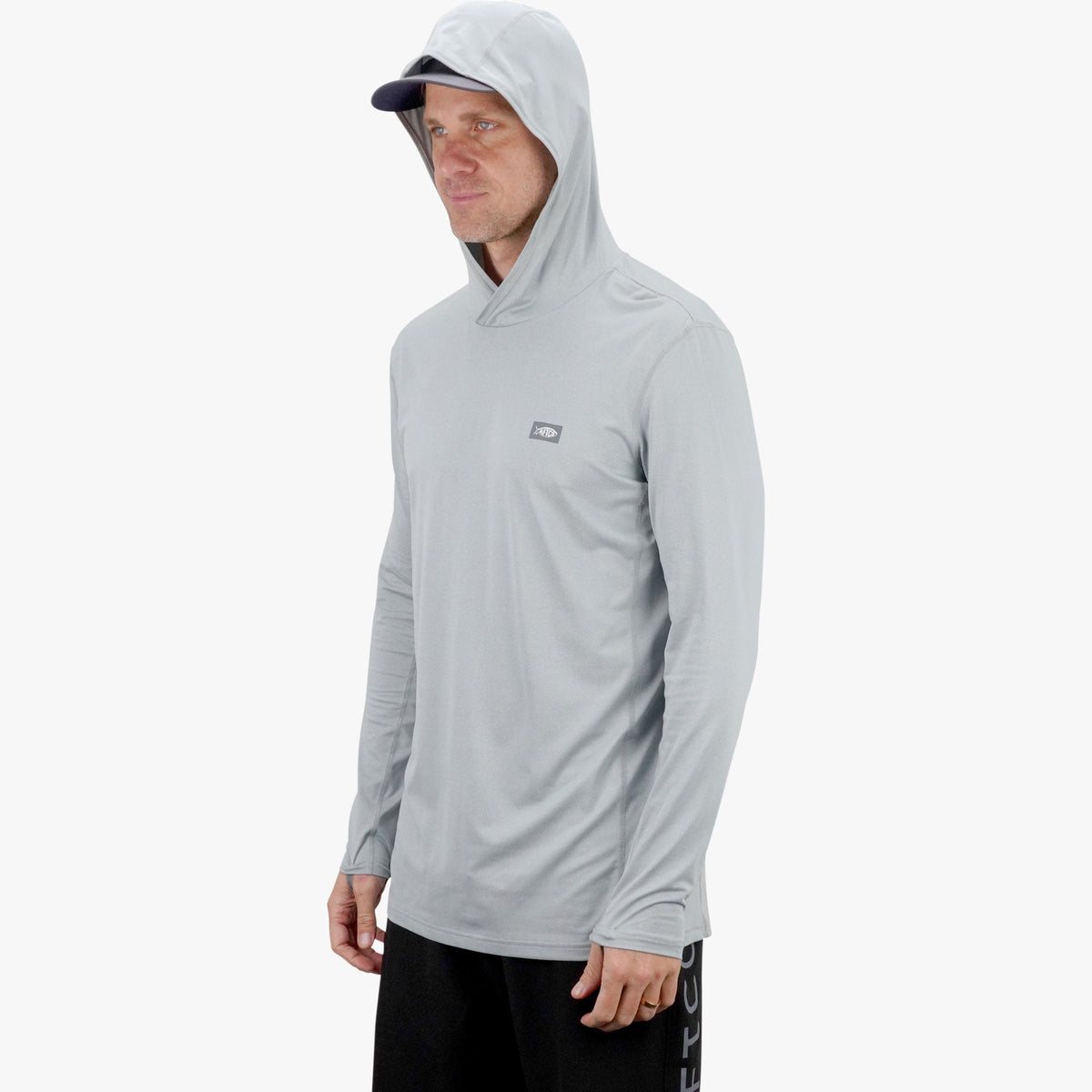 Conch Heather Air O Mesh Hooded Fishing Shirt / AFTCO Smart Buy