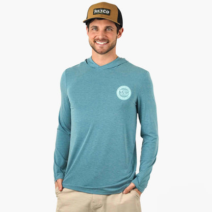 Duck Green Heather Ocean Bound LS UPF Fishing Shirts / AFTCO Best Price