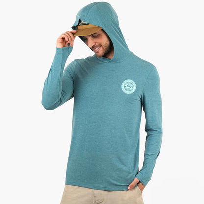 Duck Green Heather Ocean Bound LS UPF Fishing Shirts / AFTCO Best Price