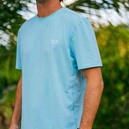 Shoreline Blue Heather Air O Mesh Breathable Fishing Shirt / AFTCO New