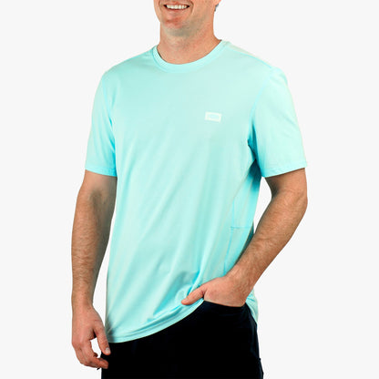 Shoreline Blue Heather Air O Mesh Breathable Fishing Shirt / AFTCO New