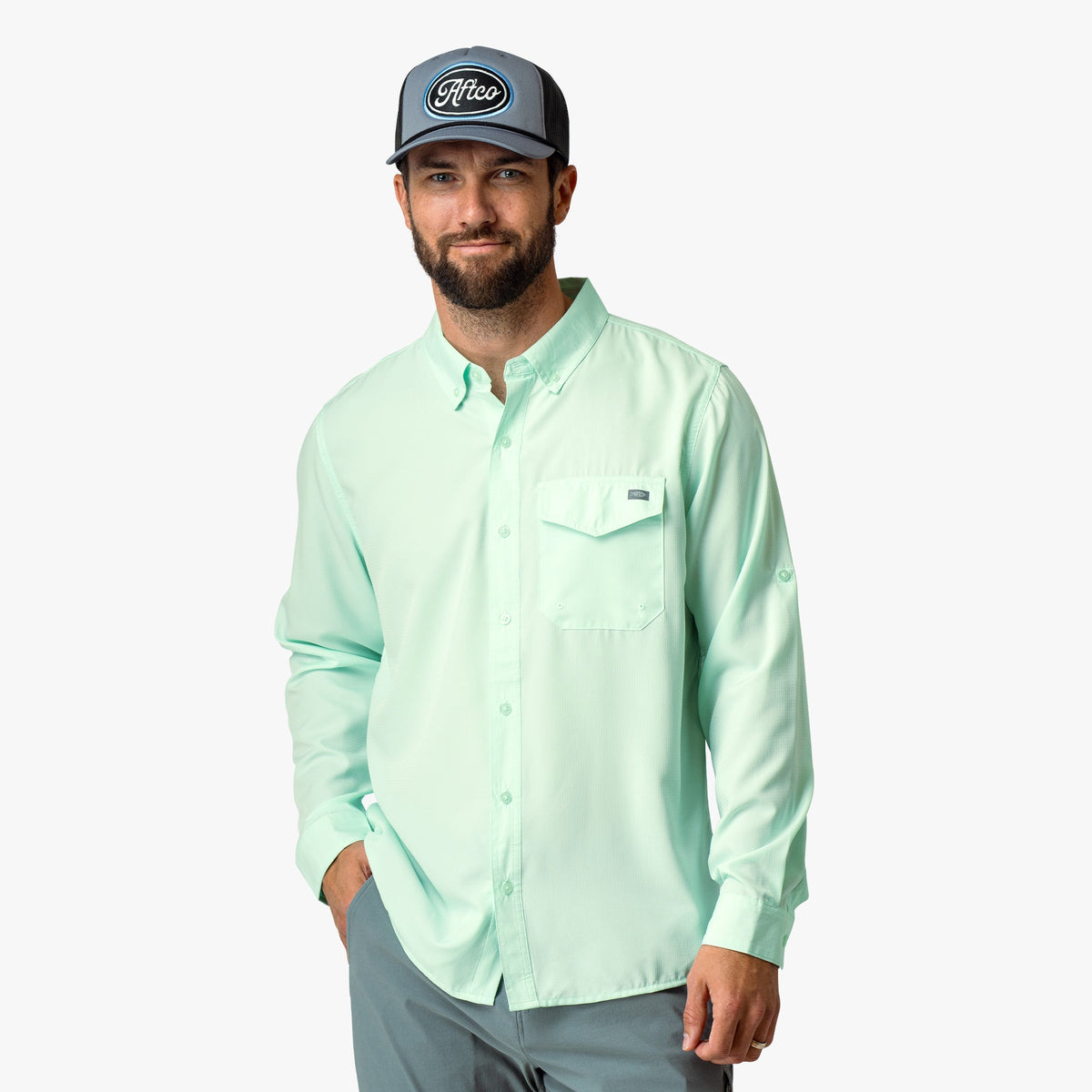 Aqua Glass Palomar LS Vented Fishing Shirts / AFTCO Hot Sale