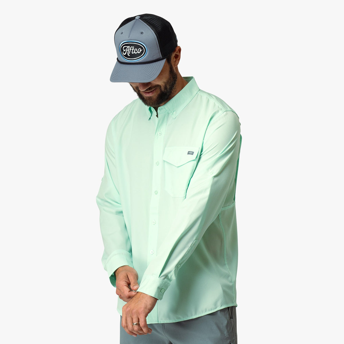 Aqua Glass Palomar LS Vented Fishing Shirts / AFTCO Hot Sale