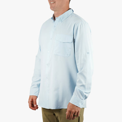 Aqua Glass Palomar LS Vented Fishing Shirts / AFTCO Hot Sale