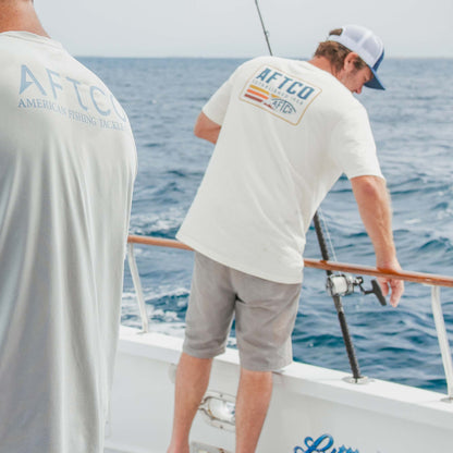 Cement Strype SS Fishing T-Shirt / AFTCO Best Seller