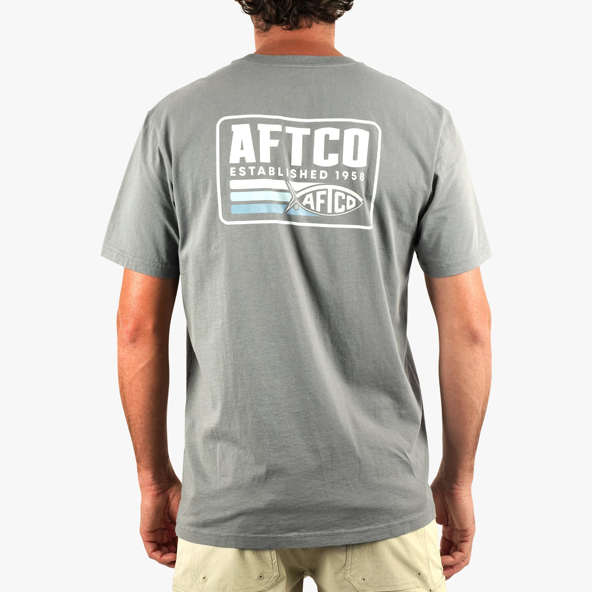 Cement Strype SS Fishing T-Shirt / AFTCO Best Seller