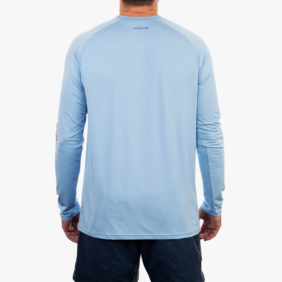 Airy Blue Heather Men's Long Sleeve Sun Protection Shirt - Samurai by AFTCO / AFTCO Customer Favorite