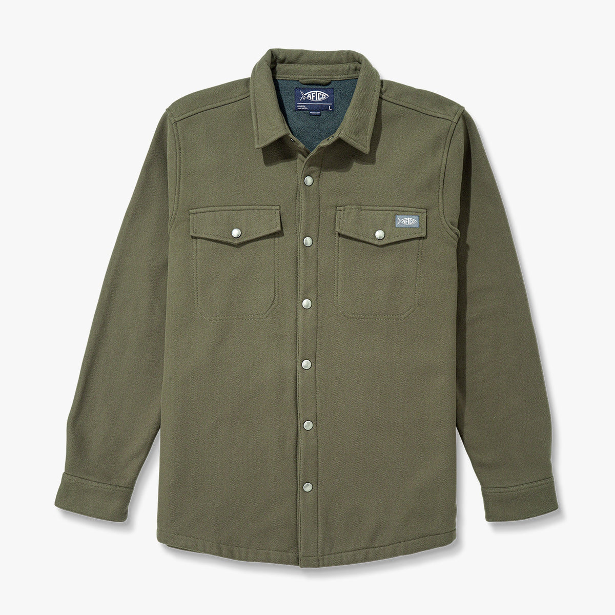 Chocolate Chip Stout Button Up Flannel Shacket / AFTCO Deals