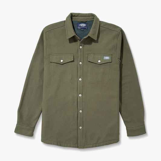 Chocolate Chip Stout Button Up Flannel Shacket / AFTCO Deals
