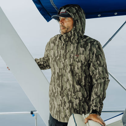 Steel Storm Camo Crossing Printed Camo Fishing Jacket / AFTCO Trusted