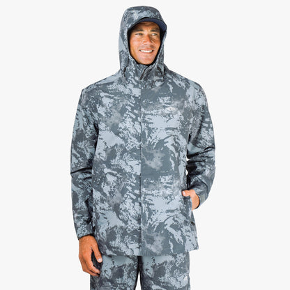 Steel Storm Camo Crossing Printed Camo Fishing Jacket / AFTCO Trusted