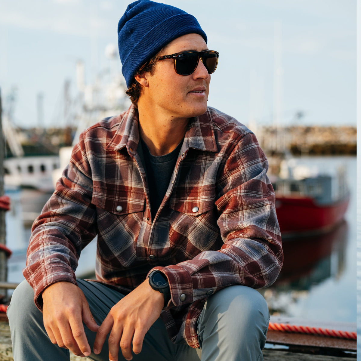 Sable Stout Button Up Flannel Shacket / AFTCO Deals