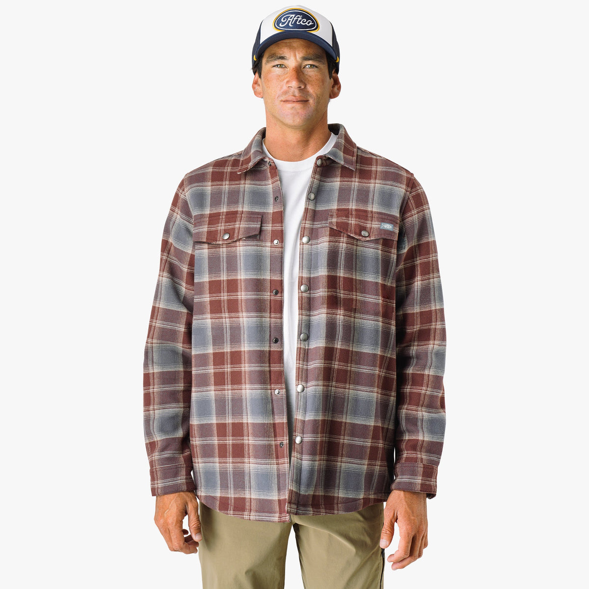 Sable Stout Button Up Flannel Shacket / AFTCO Deals